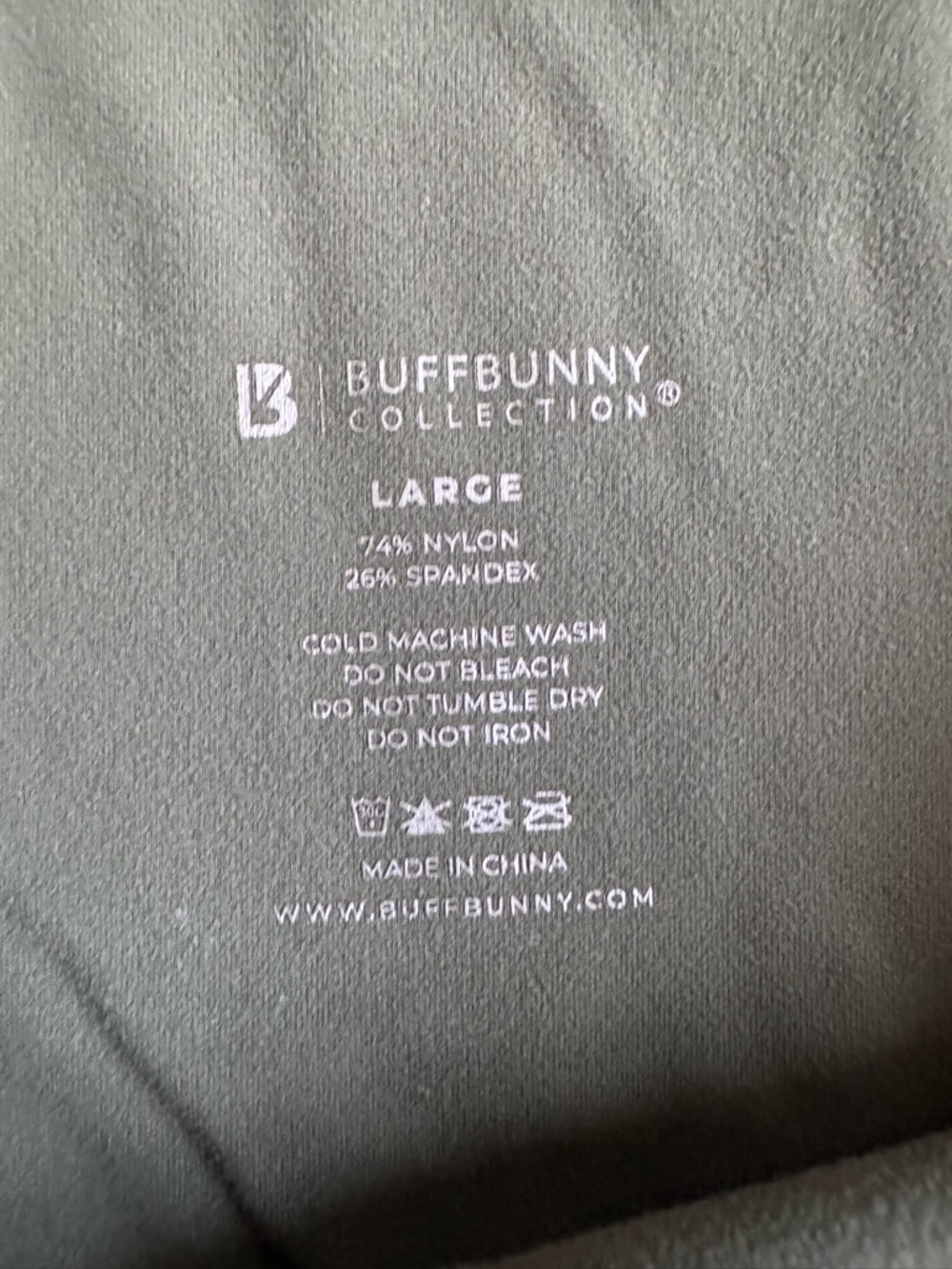 BuffBunny Olive Green High-Waist Leggings - Picture 3 of 5